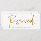 結婚のぶら下がった予約サインフェイク- Gold Foil (正面/裏面)