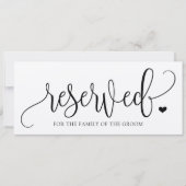 結婚のぶら下がった予約サイン – 素朴 Kraft Black (正面)