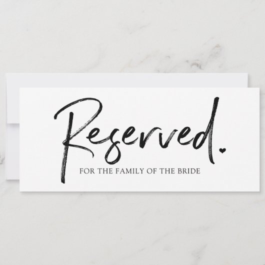 結婚のぶら下がった長い予約サイン – 黒 (裏面)