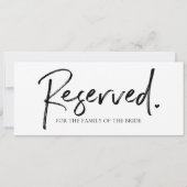 結婚のぶら下がった長い予約サイン – 黒 (正面)