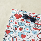 結婚のアイコンカスタム文字ビーチタオル ビーチタオル (インサイチュ)