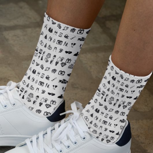 結婚のアイコンリングや輪新郎新婦 ソックス