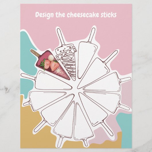 結婚のアクティビティの色とデザイン チラシ (正面)