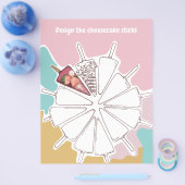 結婚のアクティビティの色とデザイン チラシ (シングル)