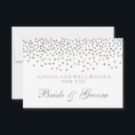 結婚のアドバイスカーエレガントド銀紙吹雪 アドバイスカード<br><div class="desc">結婚のアドバイスカーエレガントド銀紙吹雪</div>