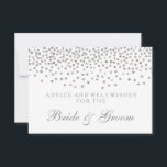 結婚のアドバイスカーエレガントド銀紙吹雪 アドバイスカード<br><div class="desc">結婚のアドバイスカーエレガントド銀紙吹雪</div>