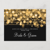 結婚のアドバイスカードパーティーのキラキラ金ゴールド アドバイスカード (正面)
