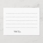 結婚のアドバイスカードパーティーのキラキラ金ゴールド アドバイスカード (裏面)