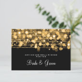 結婚のアドバイスカードパーティーのキラキラ金ゴールド 招待状 (スタンド正面)