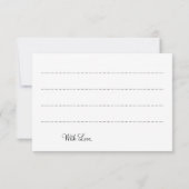 結婚のアドバイスカードパーティーのキラキラ金ゴールド 招待状 (裏面)