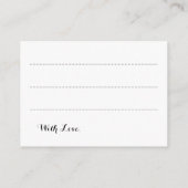 結婚のアドバイスカード金ゴールド絵を描の外観 アドバイスカード (裏面)