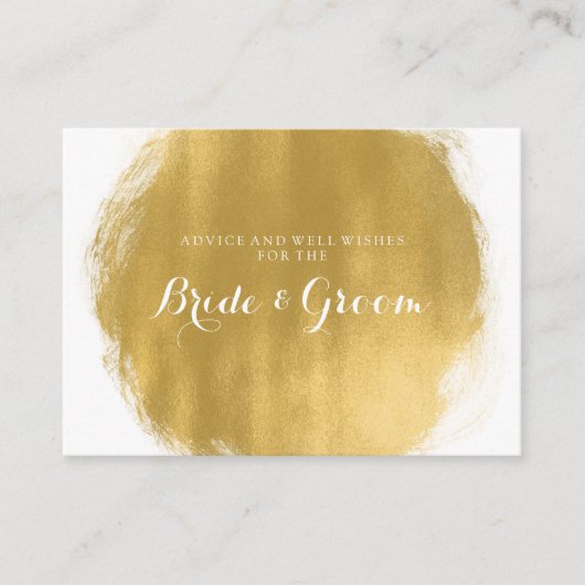 結婚のアドバイスカード金ゴールド絵を描の外観 アドバイスカード (正面)