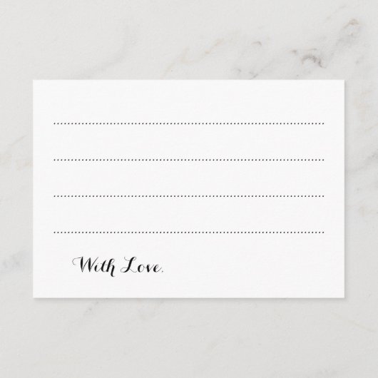 結婚のアドバイスカード金ゴールド絵を描の外観 アドバイスカード (裏面)