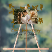 結婚のアニバーサリーの名前の年の画像金ゴールド星 アクリルサイン (ニュートラル)