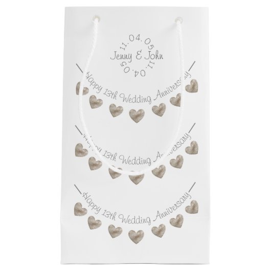 結婚のアニバーサリーレースハートスモール抱き枕 スモールペーパーバッグ (正面)