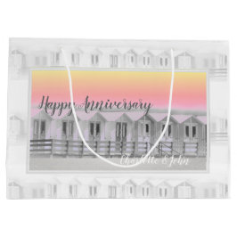 結婚のアニバーリービーチハッツアットサンセット抱き枕 ラージペーパーバッグ