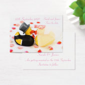 結婚のアヒルのバラの花びら紙吹雪 - Save the date (デスク)