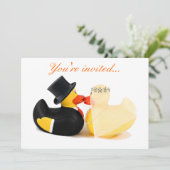 結婚のアヒル3 -結婚式招待状 招待状 (スタンド正面)