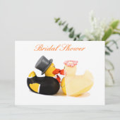 結婚のアヒル – ブライダルシャワー 招待状 (スタンド正面)