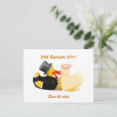 結婚のアヒル... ポストカード (スタンド正面)