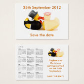 結婚のアヒル…日付カレンダーの保存 (正面&裏面)