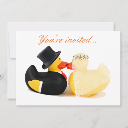 結婚のアヒル 3 - ウェディングインビテーション 招待状 (正面)