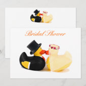 結婚のアヒル 4 - ブライダルシャワー 招待状 (正面/裏面)