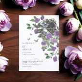 結婚のアリス、ワンダーランドチェシャーキャット&花模様 招待状