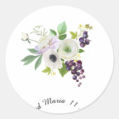 結婚のイベントシパーソナライズされたッカー ラウンドシール (正面)