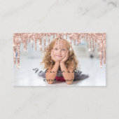 結婚のイベントプランナーグリッタードリップバラ写真 名刺 (正面)