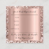 結婚のイベントプランナーバラピンクアポイントメントカード 予約カード (裏面)