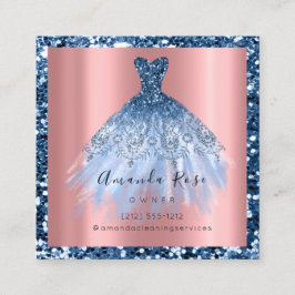 結婚のイベントプランナーバラ金ゴールドグリッターブルーネイビー 予約カード