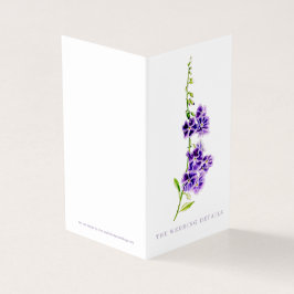 結婚のイベント詳細紫色の花のスケジュールマップ