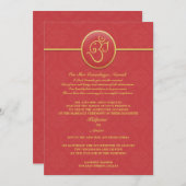 結婚のインディアンスタイルフラット招待状 招待状 (正面/裏面)