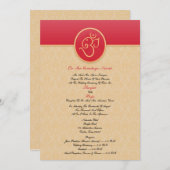 結婚のインディアンスタイルフラット招待状 招待状 (正面/裏面)