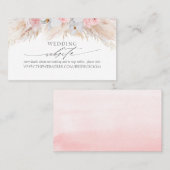 結婚のウェブサイトPastelトロピカルフラワーズ&パンパス 名刺 (正面/裏面)