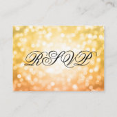 結婚のウェブサイトRSVP秋/秋グリッターライト エンクロージャーカード (裏面)