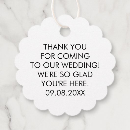 結婚のウェルカムギフトラベルHotel Guests, Red フェイバータグ (裏面)