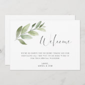 結婚のウェルカムバッグ挿入カード (正面/裏面)