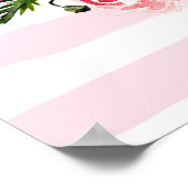 結婚のウェルカムピンクローズ&ポピーフローラブーケ ポスター (角)