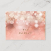 結婚のウェルカム座席表幾何学的《写真》ぼけ味ピンク プレイスカード (裏面)