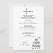 結婚のウェルカム旅程シャンパンタワー シーズンカード (正面)