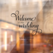 結婚のウェルカム鏡ガラスデカール窓の貼り ウィンドウサイン (シート2)