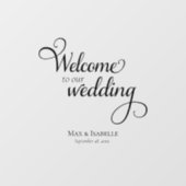 結婚のウェルカム鏡ガラスデカール窓の貼り ウィンドウサイン (シート)