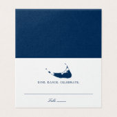 結婚のエスコート座席表ナンタケットアイランドの地図 (外部フラット)