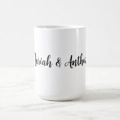 結婚のエレガントクリエイティブクラシカル白黒 コーヒーマグカップ (中央)