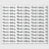 結婚のエレガントクリエイティブクラシカル白黒 ラッピングペーパー (フラット)