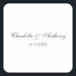 結婚のエレガントクリエイティブプロフェッショナルモダン スクエアシール<br><div class="desc">このテンプレートは全カスタマイズてのプロフェッショナルの職業に合わせることができる。</div>