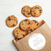 結婚のエレガントシンプルセージ緑の緑 ラウンドシール