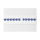 結婚のエレガント孔雀の青と白カスタマイズ 招待状ベリーバンド (裏面例)